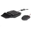 One Handed Keyboard Mouse Combo RGB Color Backlit Ergonomic Design 39 Key Gaming Keyboard 4 Level DPI Adjustable Mouse