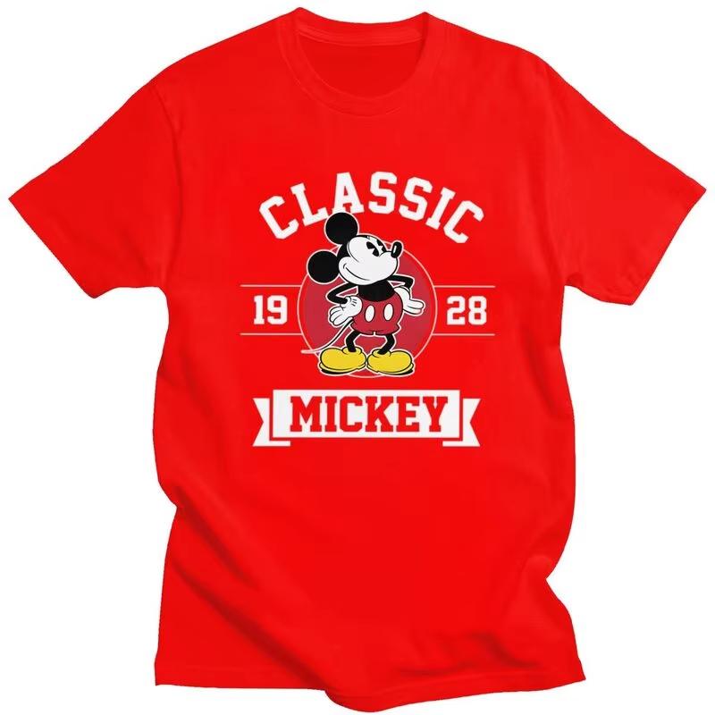

2025 New Custom Mens Mickey Mouse T Shirt Short Sleeves Cotton Tshirts Streetwear T-shirt Casual Tees Slim Fit Clothing 4XL