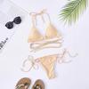 Two-piece Swimsuit for Sunbathing On the Beach, Tied Bikini Suit, Size L Two-piece Swimsuit for Sunbathing On the Beach, Tied Bikini Suit, Size L