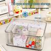 Flip-Top Clear Acrylic Storage Box with Lid - Dustproof Organizer for Home or Office