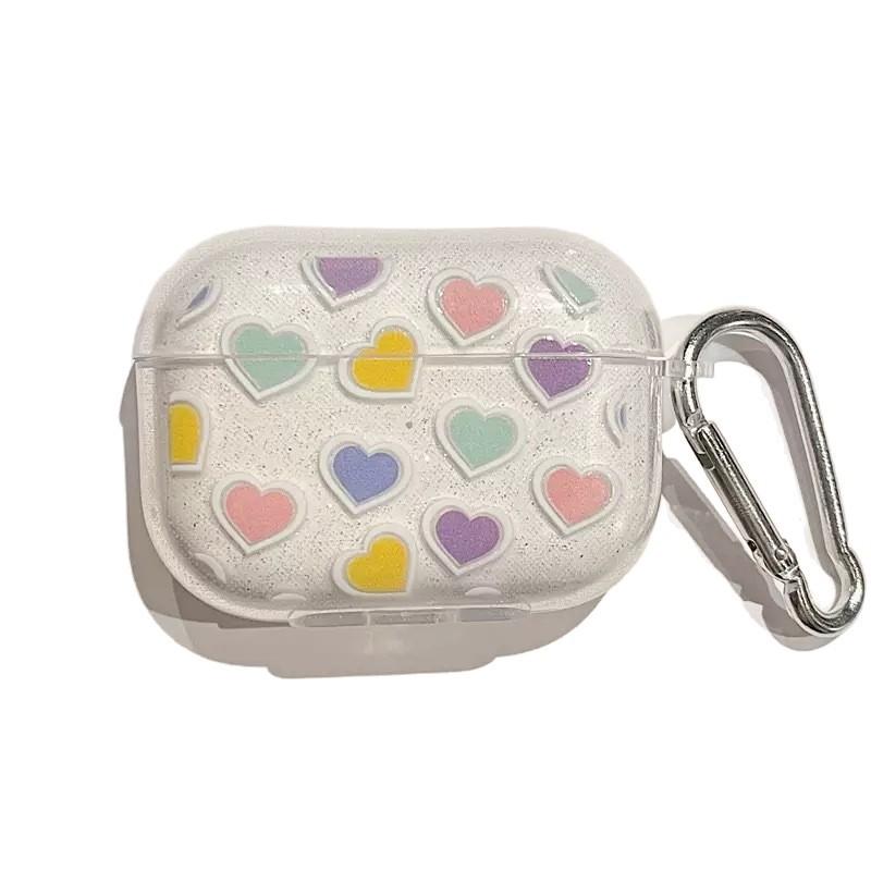 Applicable to Apple AirPods pro1 generation wireless bluetooth headset cover glitter love soft simple men and women protective case
