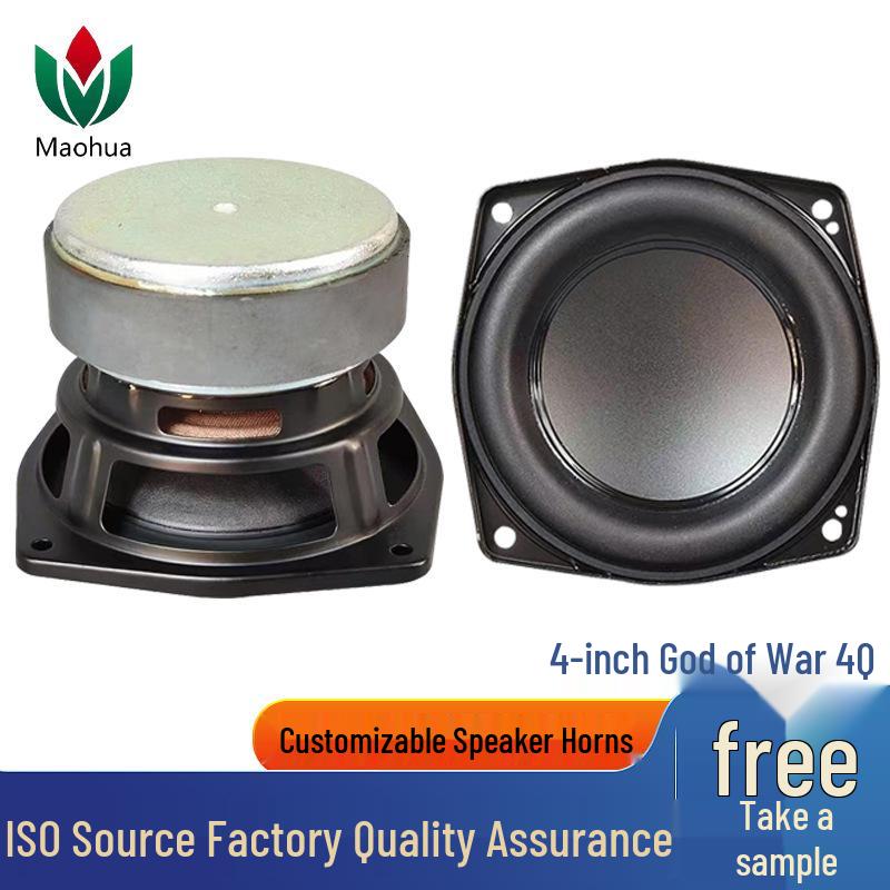 High-End 4-Inch 40W Audiophile Mid-Bass Speaker, 4 Ohm, Long Throw, High-Excursion