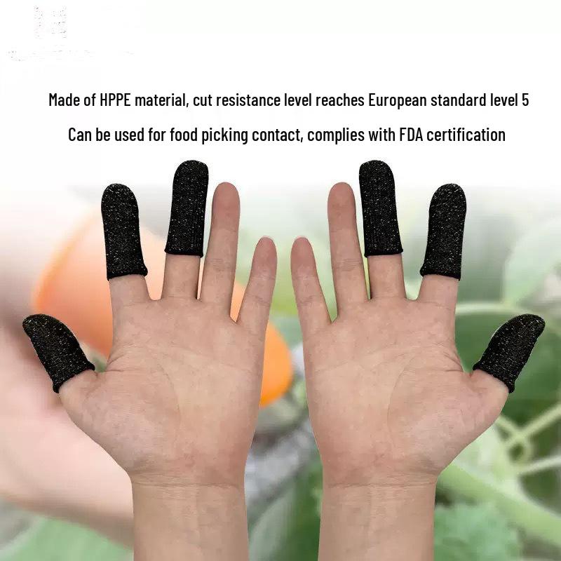 Level 5 Cut-Resistant HPPE Finger and Thumb Sleeves for Woodworking and Carving