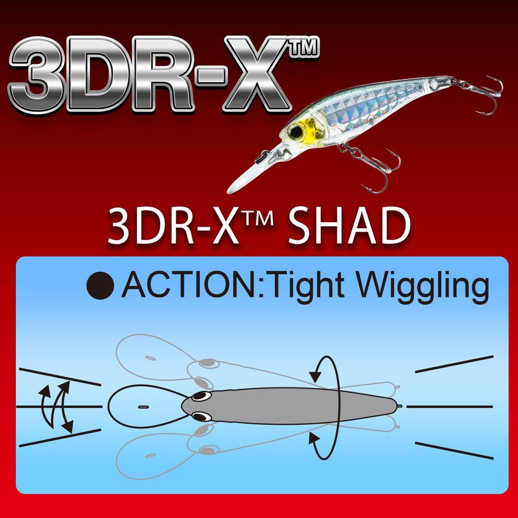 Shad 60mm Bass Matte Translucent Brown Crawfish YO-ZURI 3DR-X (SP) Lure, Color
