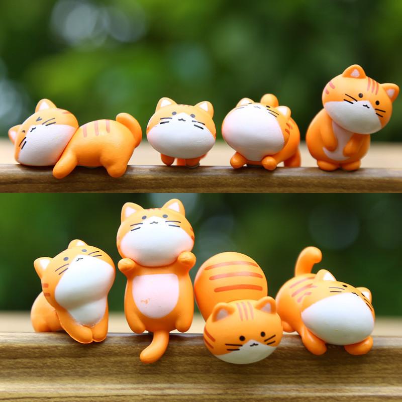 Cat Cute Action Figure Cartoon Model Toy Decoration Doll Children Gifts Ornament
