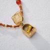 Handcrafted Retro Bamboo Necklace with Chinese Olive Core Pendant