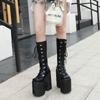 Platform 17cm Long Jockey High Side Cold Easy To Walk Cosplay [cnstone] Boots, Heel, Boots, Women's, Leg-Slimming, Boots, Adult, Heel, Lace-Up,