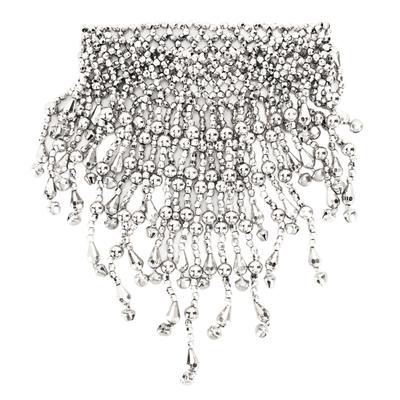 Belly Dance Necklace Beaded Exquisite Beautiful Shiny Decorative Jewelry Clothing AccessoriesSilver