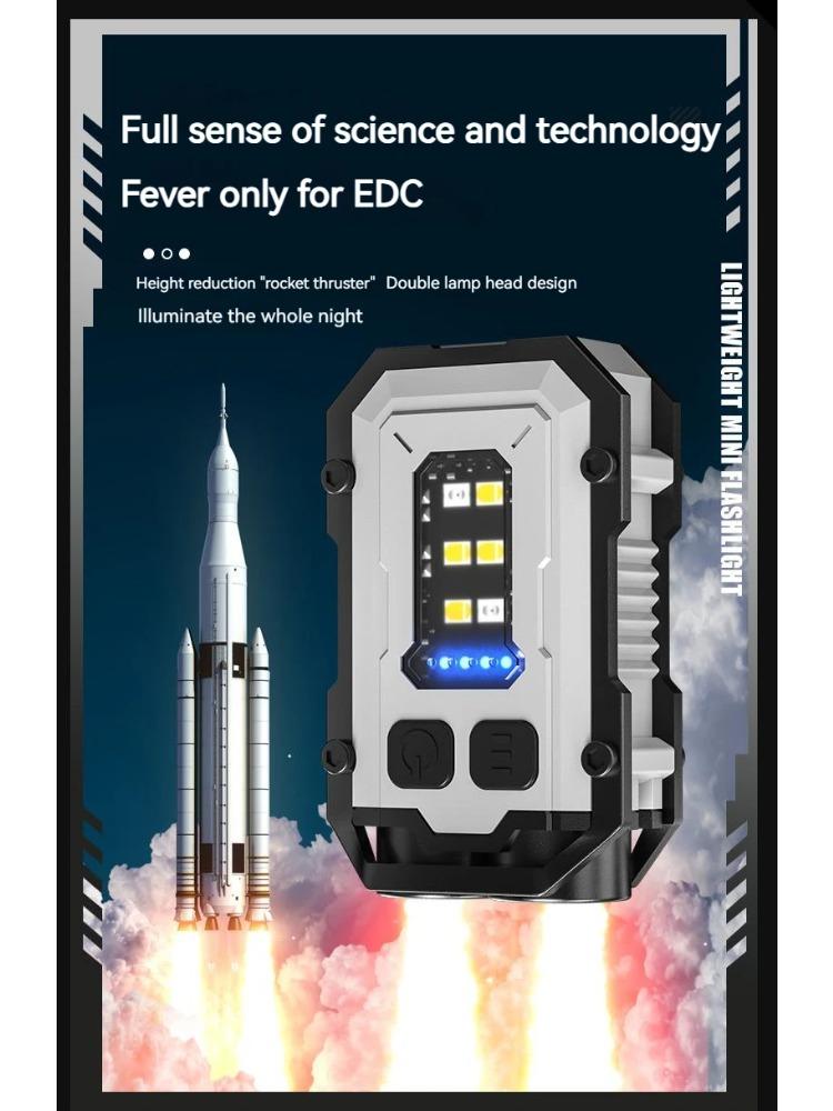 Powerful Pocket Torch aluminum alloy Magnetic Flashlight Super Bright LED Multifunctional COB LED EDC Mini Keychain Flashlight