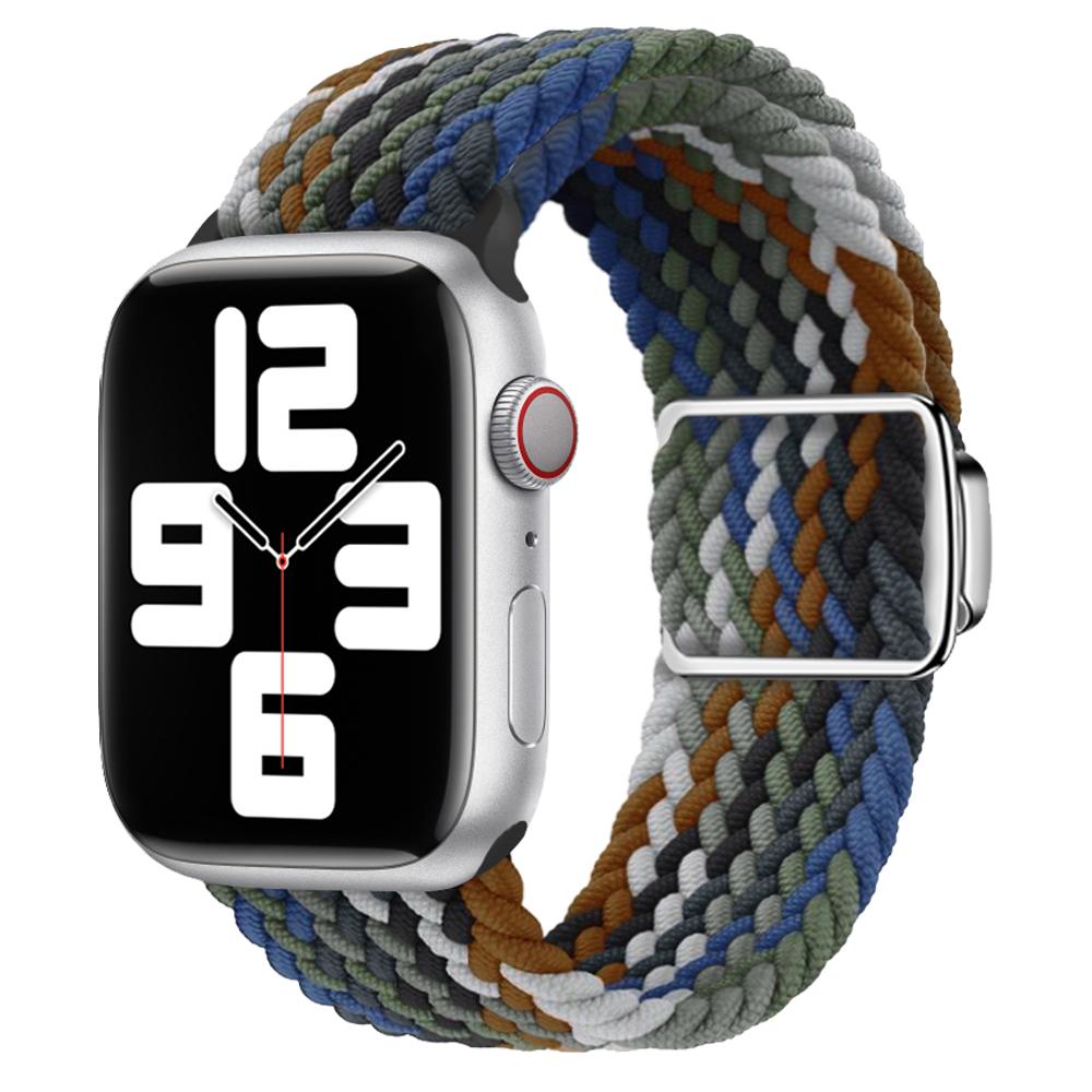 Braided Loop Strap for Apple Watch Band 44mm 40mm 49mm 45mm 41mm 46mm 42 38mm Nylon Bracelet iWatch Series Ultra 10 9 8 7 6 5 SE