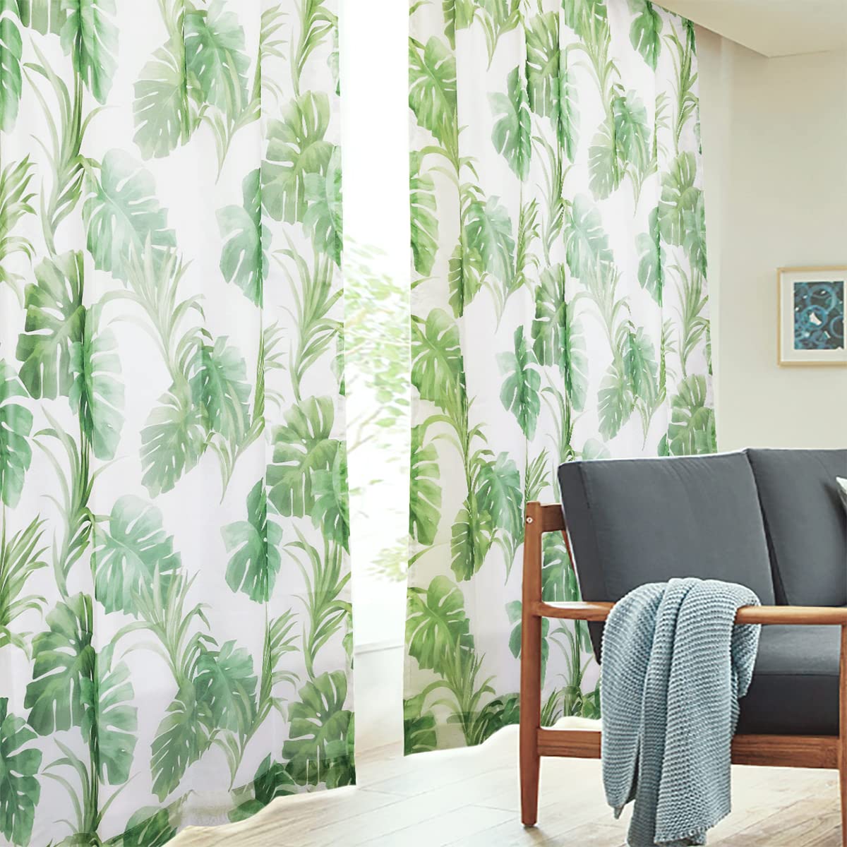 

Один - отличная энергосберегающая Стильная вуалевая кружевная Поддерживайте в комнате комфорт только с одним Блокирует день и ночь Блокирует УФ Ботанический 100 x 213 см x 2