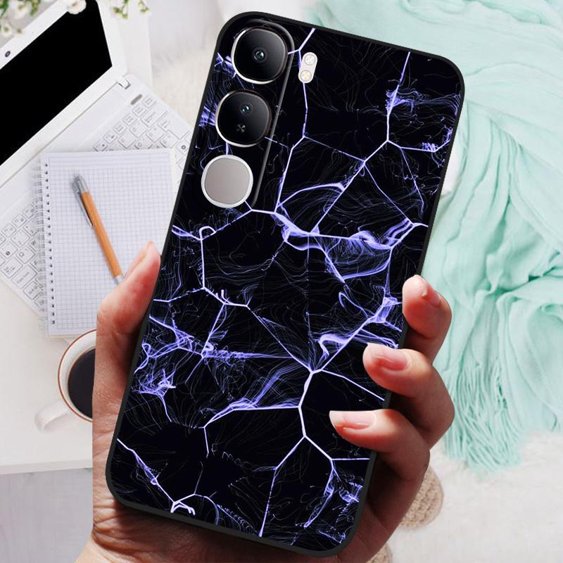 Vivo V40 Lite IDN V40SE Y200 Y300 Telefon Kılıfı Arka Kapak Moda Çiçek Kelebek Yumuşak TPU Kılıflar Vivo V 40 Lite V40 SE İçin