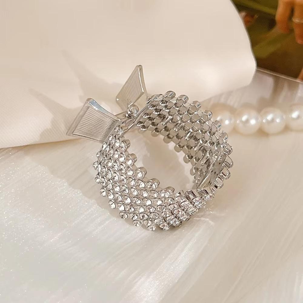 Exquisite Rhinestone Hair Clip Women Ponytail Holder Metal Shark Hair Claws for Thick Long Hair Girls Headwear