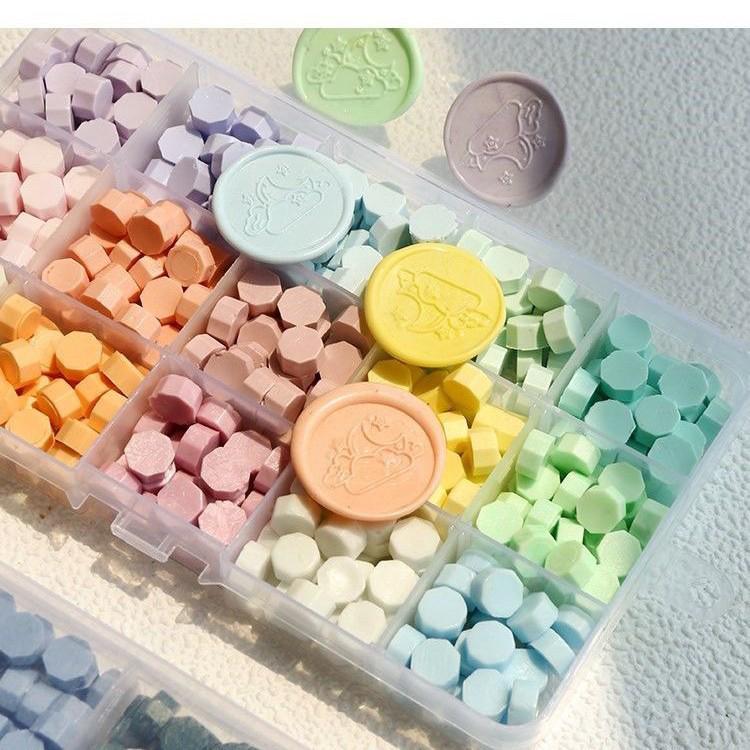 Luminous Five-Leaf Clover & Star Wax Seals - Mixed Colors, 100 Pieces