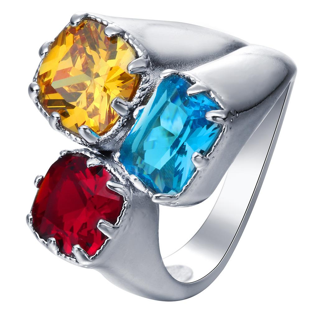 

New Copper Plate Inlaid Zircon Ring for Men and Women 11