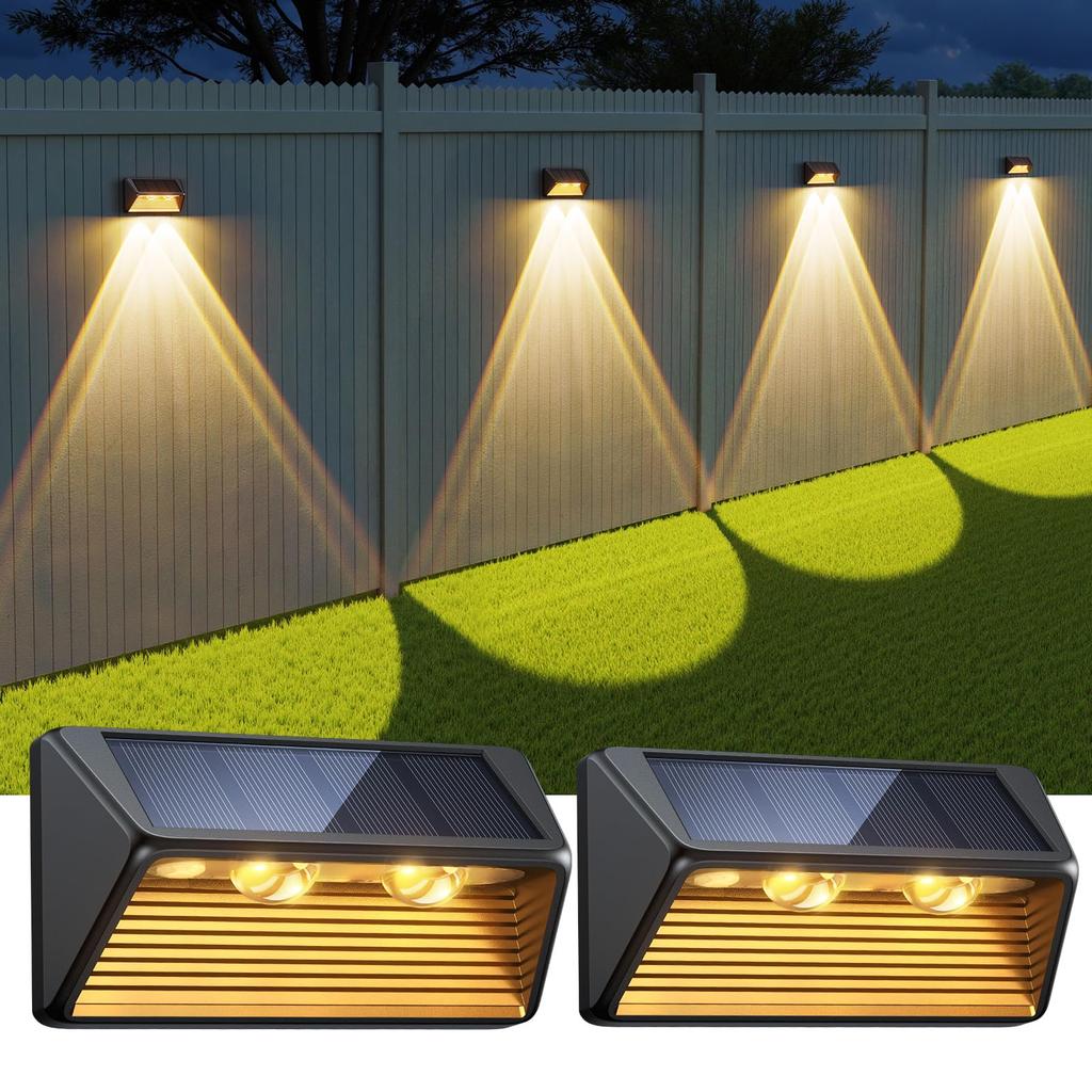 PUAIDA Solar Outdoor Garden Nameplate IP65 Solar LED Lights for Outdoor High Automatic Easy Suitable for Outdoor Front Parking and Changing Set of 2