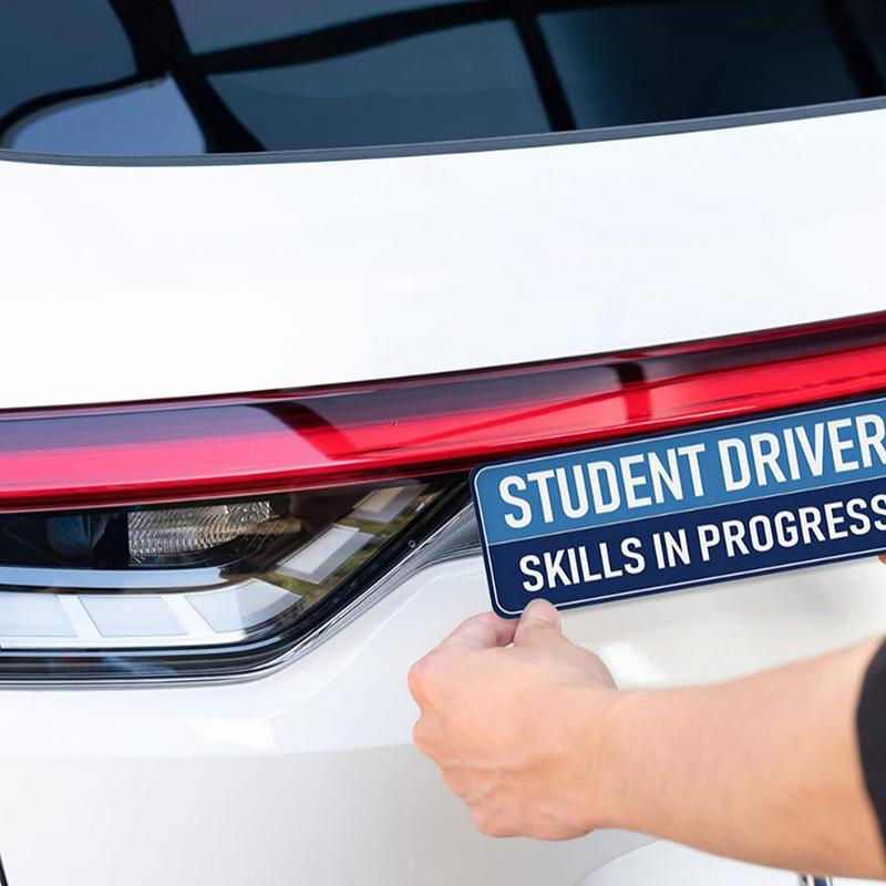 Magnets Decal Stickers Internship Magnetic New Driver Sign Learner Plates For Car Reflective Removable Student Bumper Beginner