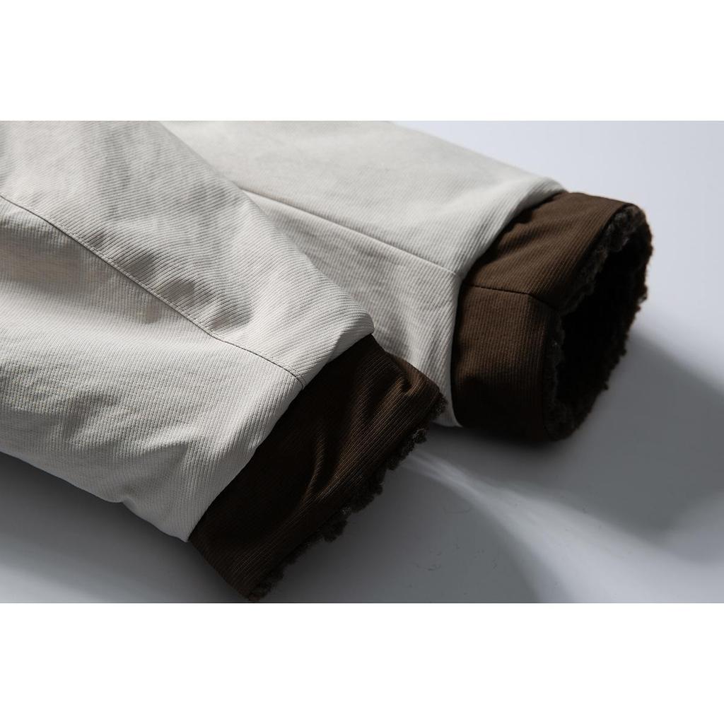 CROWD CITY Men's Japanese Retro Double-Sided Winter Lambswool Cotton Jacket Y598