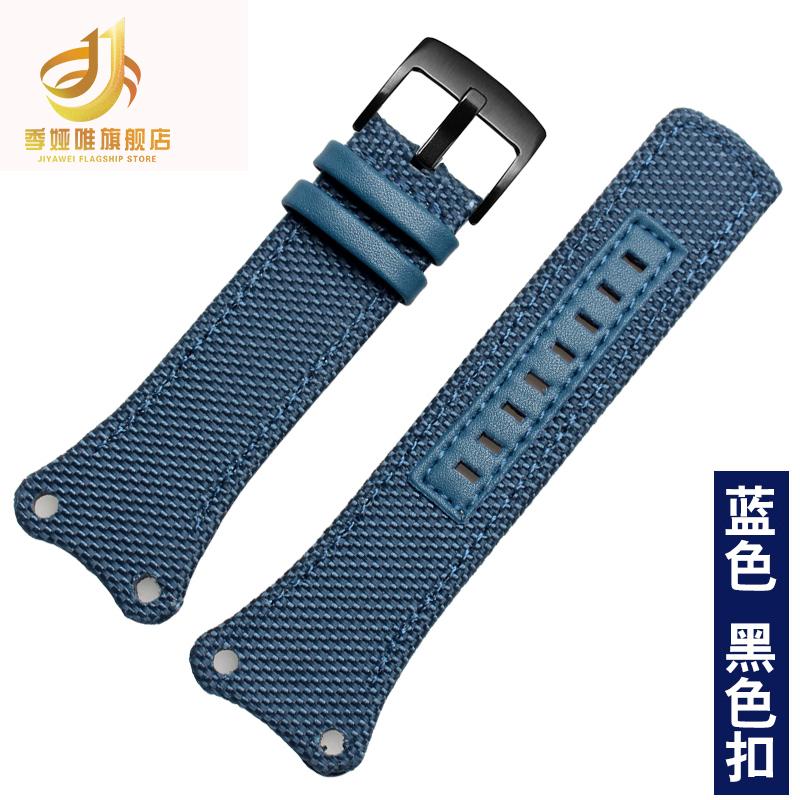 

Nylon + leather strap black Brown blue men s wristband For CK K4B384B3 K4B371B6 K4B371B3 K4B384B6 canvas watch chain watchband 30mm