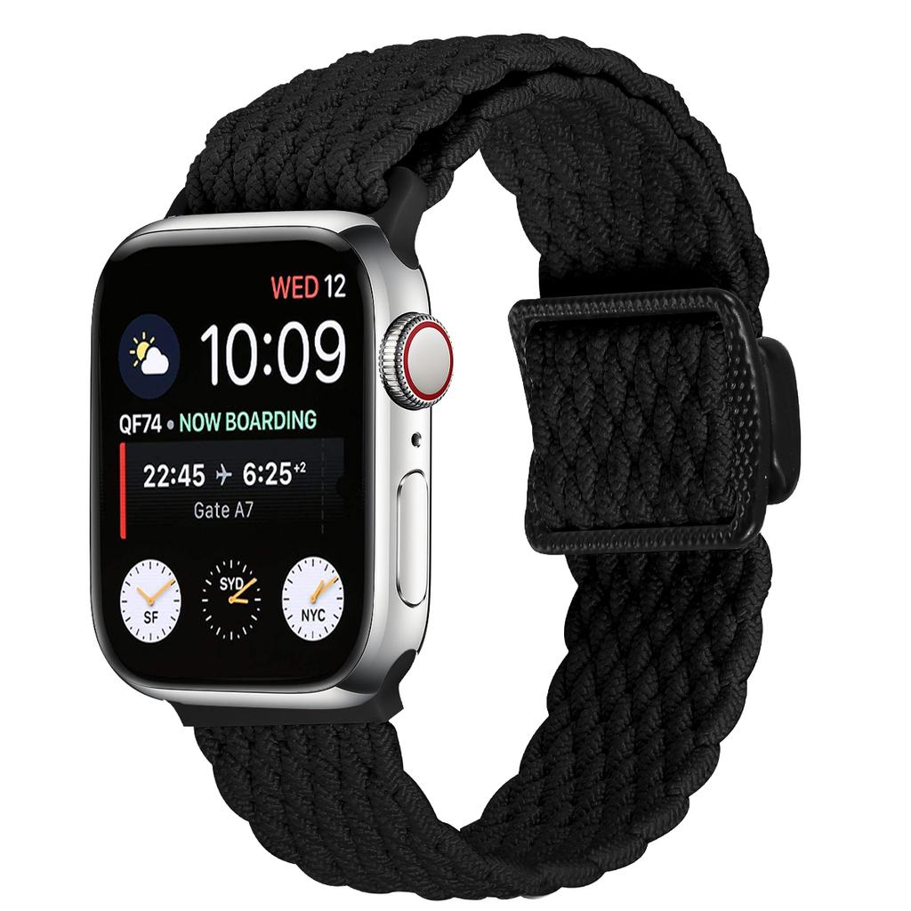 Nylon Strap for Apple Watch Series 10 9 8 7 SE 6 5 4 3 2 1 42mm 41mm 40mm 38mm Braided Watch Band with Magnetic Buckle