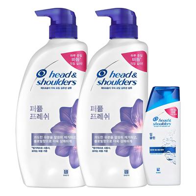 Head & Shoulders Perfume Fresh Shampoo 750ml 2p + Deep Clean Shampoo 90ml, 1 Set