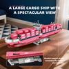 Containerschiff Bausteine, Pädagogisches Spielzeug für Kinder, Puzzle-Montagemodell, Kreative Schreibtischdekoration & Geburtstagsgeschenk für Jungen/Mädchen