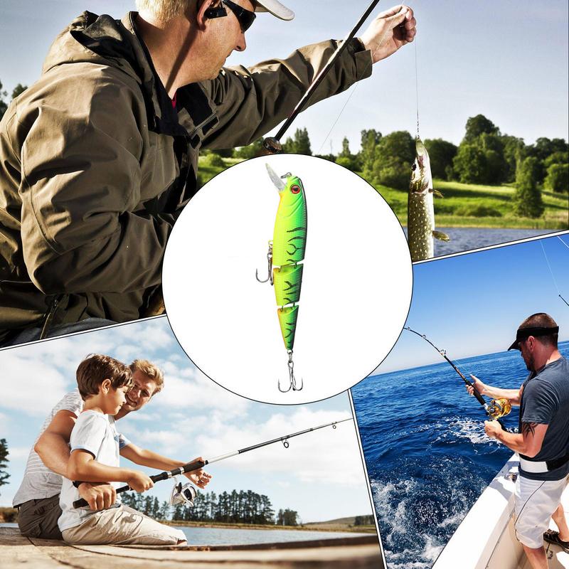 Gelenkiger Swimbait Mehrgelenkiger Künstlicher Hardbait Mit Drillingshaken Realistisch Langsam Sinkend Schwimmende Barschköder Für Forellen