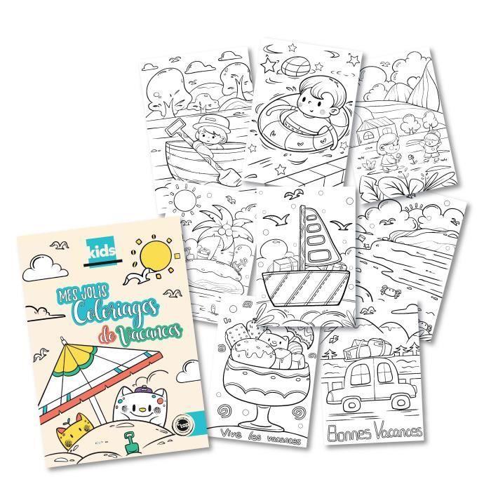Carnet de coloriages vacances - 24 pages - 21 x 29,7 cm