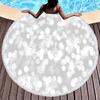 Snowflakes Round Beach Towel Christmas Decor Beach Blanket Soft Microfiber Winter Themed Towel For Boys Girls Teen New Year Gift