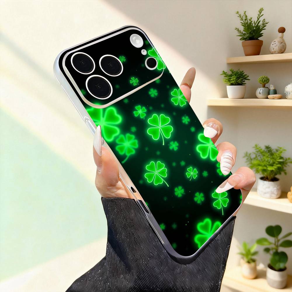

Clover Plant Four Leaf For iPhone 17,16,15,14,13,12,11,Pro,Max,Plus,Mini,SE4,E Magnetic For Magsafe Wireless Phone Case iPhone14