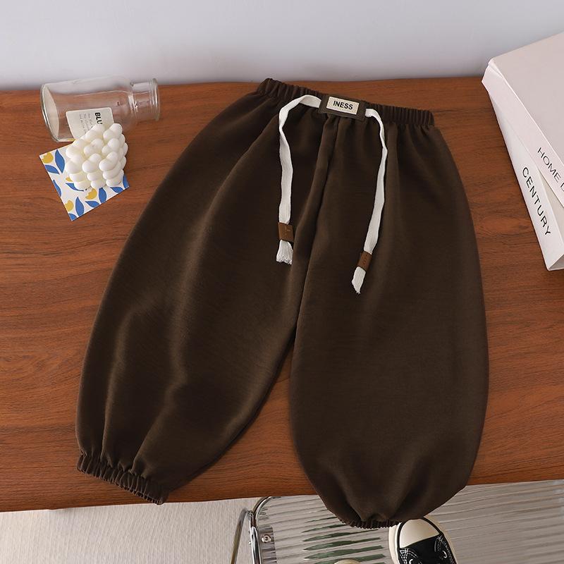 

Брюки для мальчиков, летние тонкие свободные шаровары, детские штаны с защитой от комаров, летняя одежда 80cm коричневый