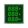 Square LED Digital Voltmeter Ammeter Hertz Meter AC24-500V Voltage Current Frequency Combo Meter Signal Light Indicator Tester