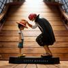 One Piece Luffy and Shanks Scene Figure PVC Anime Collectible Model Statue for Decoration