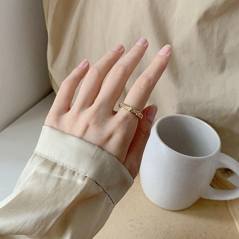 Prsteny ze stříbra 925 pro ženy Muži Francie Geometric Cross CZ Prsteny Šperky Dárky Novinka