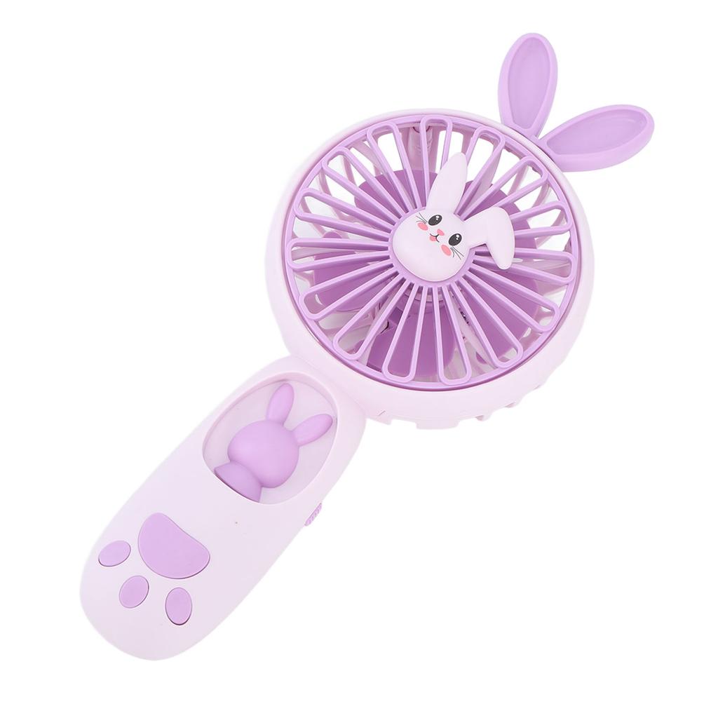 Pportable Handheld Fan Mini Cartoon Animal Fan Rechargeable Night Light 400mAh Cute Small Fan with Built In Battery