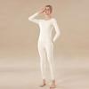 Women's Class A Fleece-Lined Thermal Cashmere Underwear Set - Antibacterial Autumn/Winter Top and Pants.