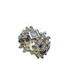 Elegant Double-Row Large Hole Barrel Bead with Crystal and Zircon Inlay for Jewelry Making
