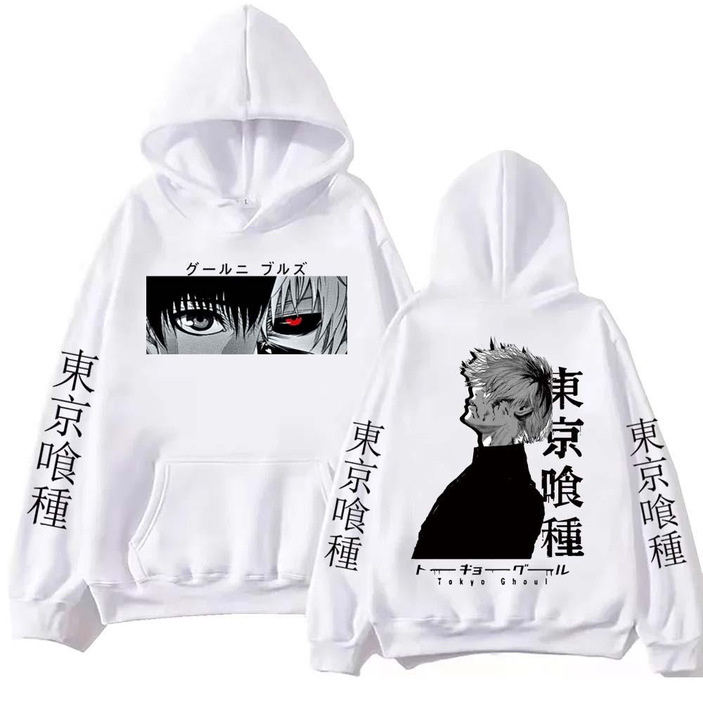Anime Tokyo Ghoul Hoodie Harajuku Pullover Tops Man Woman Autumn Winter Fleece Hoodies