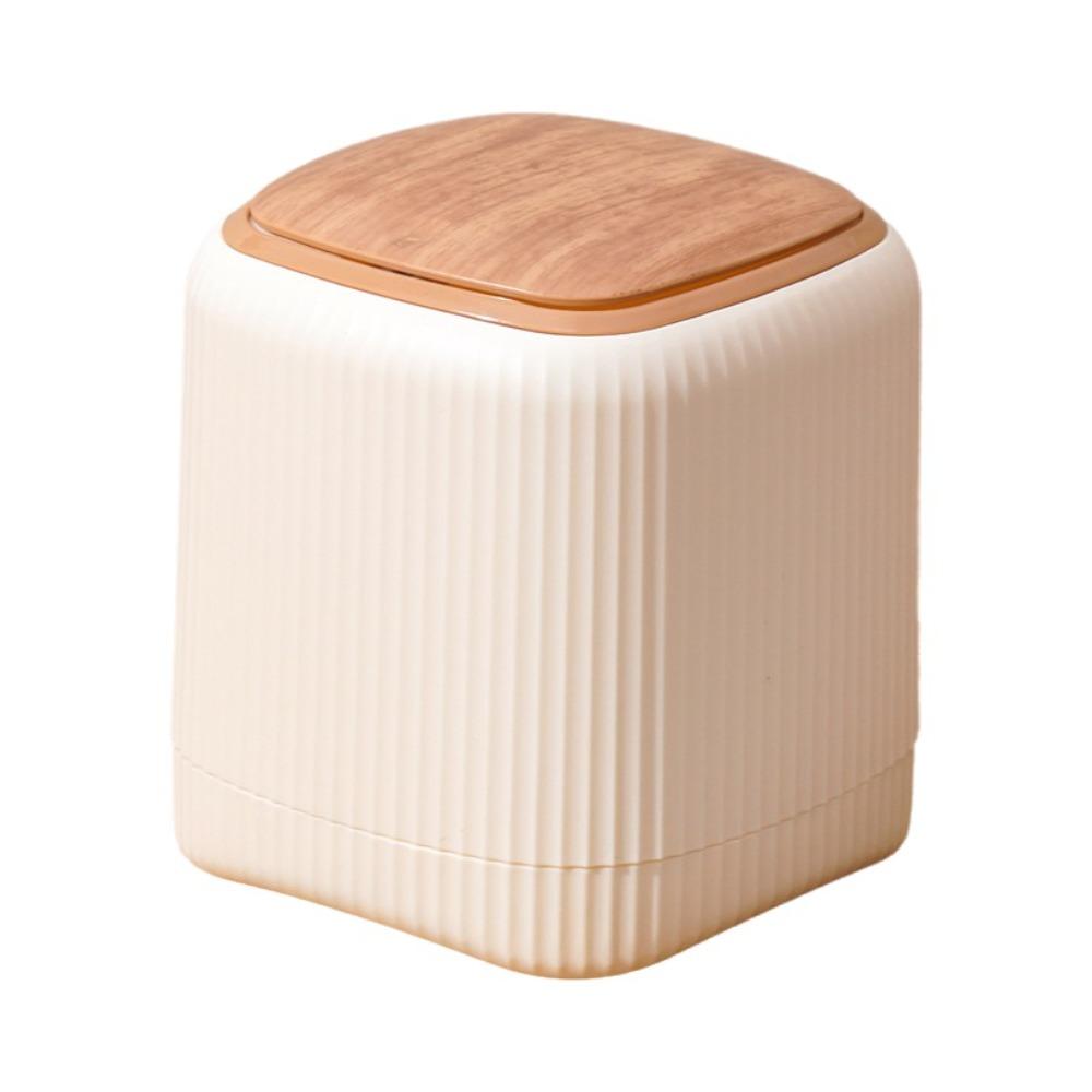 Press Type Desktop Trash Can Pop-up Lid Garbage Storage Box Creative Paper Waste Bin  Desk Storage
