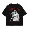 Unisex Baumwoll-T-Shirt Retro Fußballspieler Grafikdruck Kurzarm Rundhals Weich Atmungsaktiv Lässig Tägliche Kleidung T-Shirt