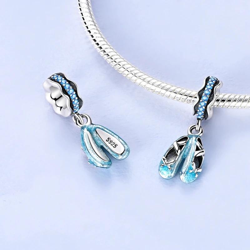 Charms Copperblue Ballet Shoe Butterfly Beads Fit Charms Plataoriginal Bracelet Beads Women Jewellery Making Gifts