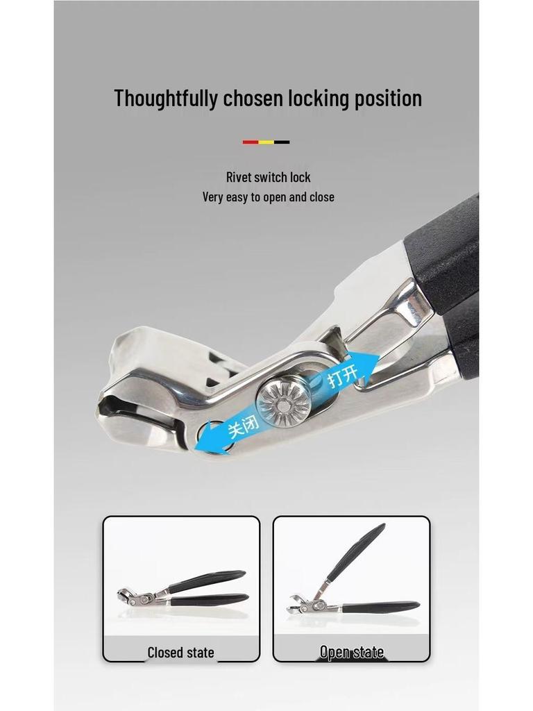 2024 Stainless Steel Curved Nail Clipper Set - Ingrown Nail Corrective, Anti-slip Design