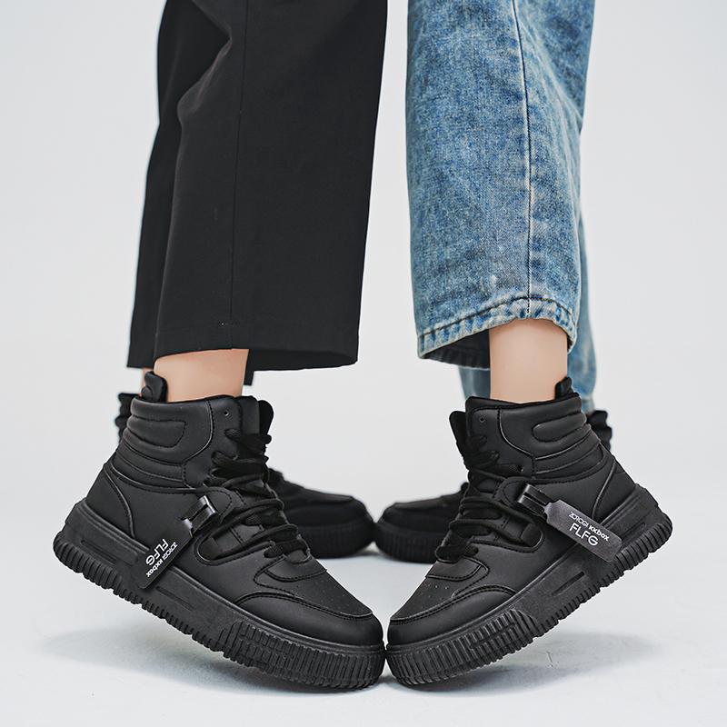 Casual Sneaker High-top Male Sneakers Shoes for Men Skateboard Sports and Leisure Wear-resistant Non-Slip All-match New
