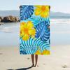 Tropical Plant Pattern Beach Towel Cartoon Cute Summer Kids Large Bath Pool Beach Towel Microfiber Absorbent For Swimming Travel