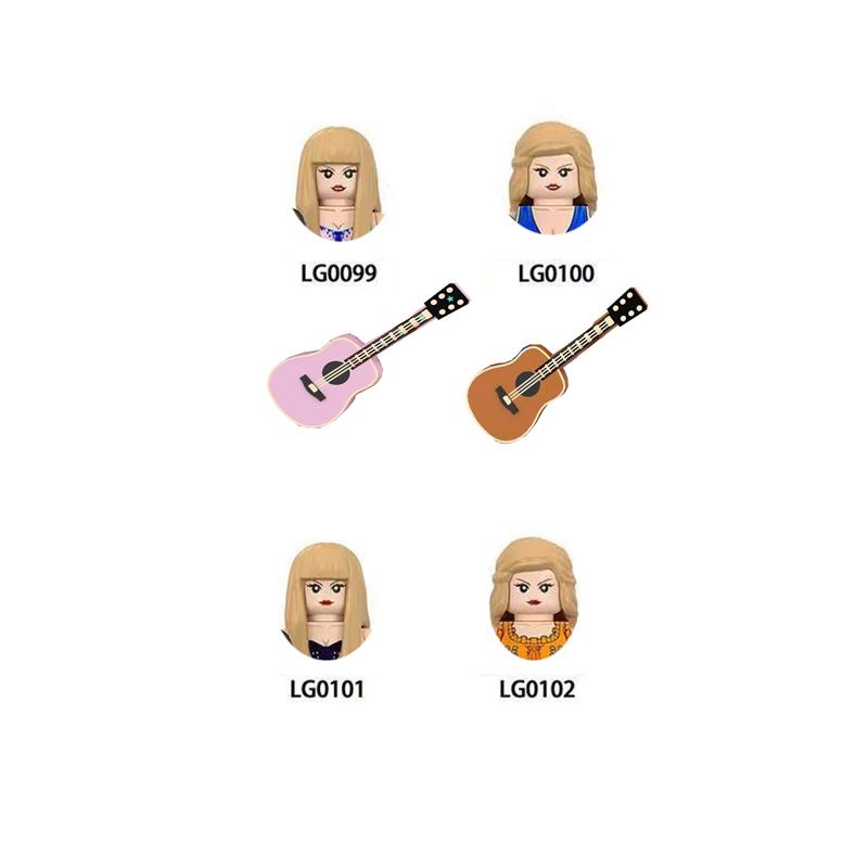 CY134 LG1015 WM989 Singer Building Blocks Jobs Assemble Bricks Cute Action Toy Figures Small Dolls Gifts For Children Kids