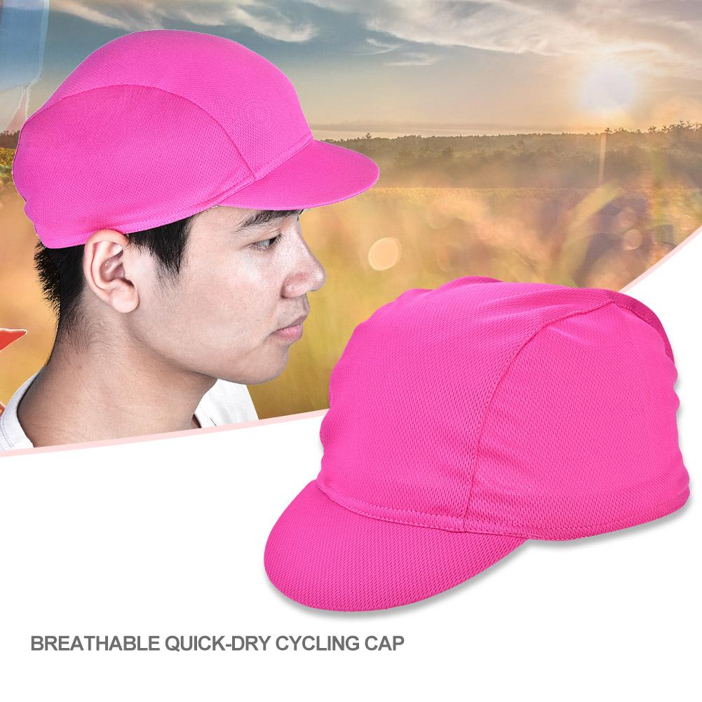 Breathable Quick Dry Cycling Cap Outdoor Sports Sunhat Bicycle Helmet Wear Hat(Rose Red)