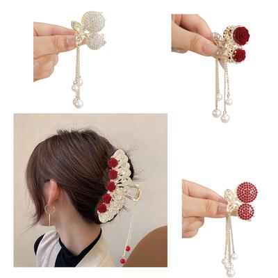 Rhinestoned Metal Hair Clip Stylish Decorative Headdress For Traditional Costumes Modern Outfits Secure Nonslip