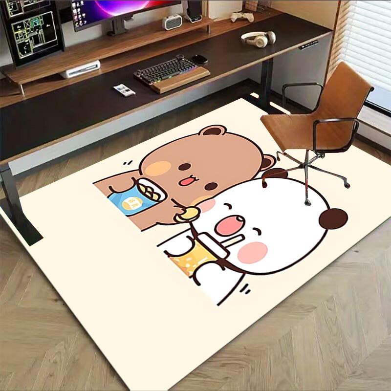 1PC Bear Panda Anti-slip Carpet, Suitable for Office, Bedroomand Playrooms. It Can Also Be Used As a Sofa Footrest cover-R53