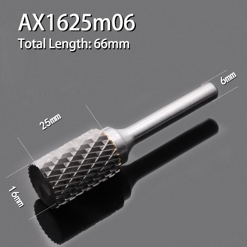 Carbide Alloy Cylindrical Milling Cutter 1pcs Rotary File Double Slot Wood Carving Electric Rotary Grinding Head 3-16mm Diameter