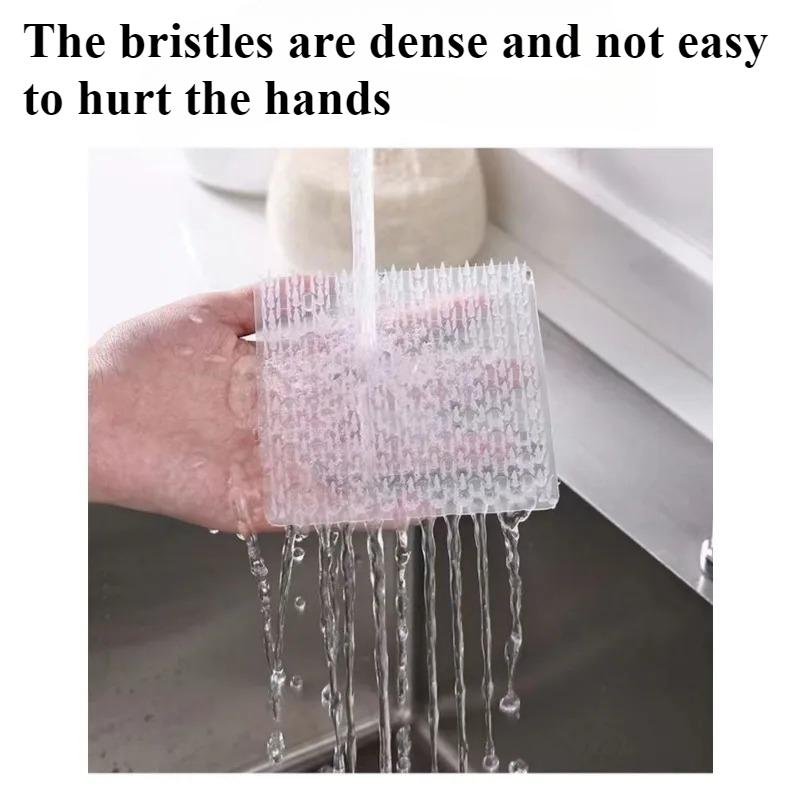Narzędzia do czyszczenia kuchni Silikonowa szczotka do szorowania naczyń Szczotka do szczelin gospodarstwa domowego Owoce i warzywa Szczotka do czyszczenia Akcesoria do czyszczenia